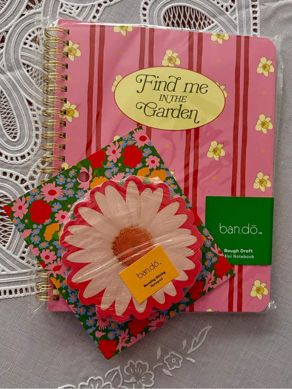 Ban.do Floral Garden Journal and Sticky Notes Set